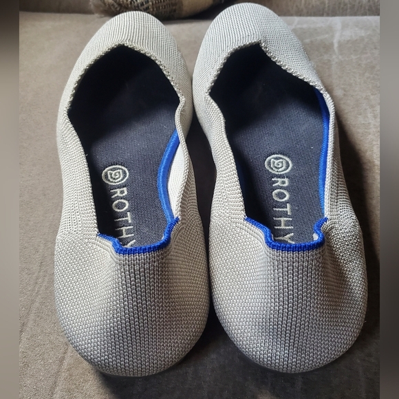 Rothy's The Flat Flax Grey Size Womens 8.5 - Picture 2 of 5